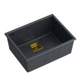 Granitspülbecken DAVID 50 Black Metallic