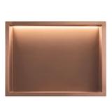 WANDEINBAU-BADEZIMMERREGAL LED 30x45 brush copper