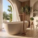 Free-standing faucet Rea Lungo Diamond Brush Copper