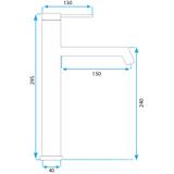Rea Foss Nickel Brush High slavina za umivaonik