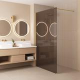 Duschwand Rea Flexi Brown / Gold 120