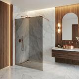 Duschwand Rea Flexi Grey / Brush Copper 120