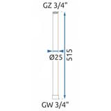Extension for a bathtub and shower set CHROM 50cm