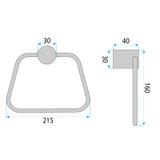 Handtuchhalter Tomi 5810 Brush Copper