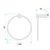 Badezimmerhaken Ring 64106 SOLO Titan