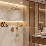 Shower system Rea Drop Brush Gold + BOX