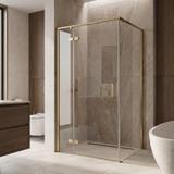 Duschkabine Rea Bruno 100x80 Brush Gold