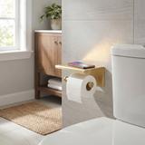 Toilettenpapierhalter mit Ablage 6613 Modern Gold Brush