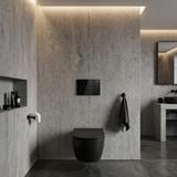 Concealed WC Frame Set Slim 024N with T White Glass Button