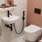 Waschtischarmatur mit Bidetta Rea Lungo Black