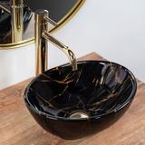 Aufsatzwaschbecken Rea Sofia Mini Black Marble Shiny