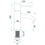 Bathroom faucet Rea Lungo Diamond Copper