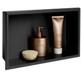 NISCHENREGAL BAD 30x45 schwarz matt