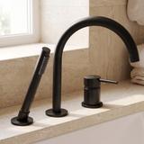 3-Loch-Badewannenarmatur Rea Lungo Black