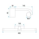 Bad LED-Wandleuchte APP1881-1W 40cm CHROME