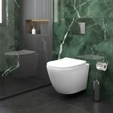 wandhängendes WC REA Carlo Lux Rimless mit Bidetfunktion
