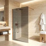 Duschwand Rea Flexi Grey / Brush Copper 80