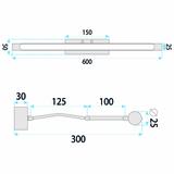 LED аплик за баня SWE026-1W 60cm Black