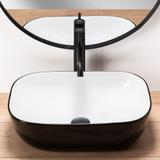 Lavabo sobre encimera Rea Belinda White Black