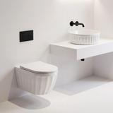 Set: Wandhängendes WC + Aufsatzwaschbecken Rea Duo White