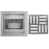 Duschrinne REA CROSS 150x150 Nickel Brush