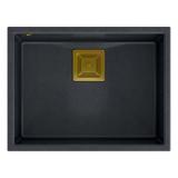 Granitspülbecken DAVID 50 Black Metallic