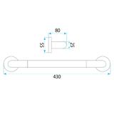 Anti-slip bathroom grab bar 104 Chrome
