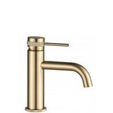 Bathroom faucet Rea Lungo Grip Brush Gold low