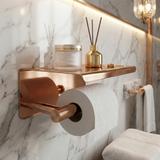 Suporte de papel higiénico com prateleira 6613 Modern Copper