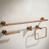 Badezimmer-Accessoire-Set GRID Brush Copper 4-teilig