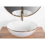 Countertop Basin Stella White gold edge