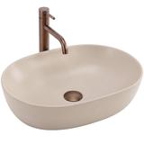 Set: Wandhängendes WC + Aufsatzwaschbecken Rea Duo Caffe Latte Matt