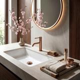 Mešalnik za umivalnik Rea Lungo Diamond Brush Copper  Low