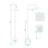 Shower set REA ARGUS BLACK MATT
