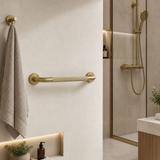 Straight bathroom grab bar Brush Gold