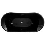 freistehende Badewanne Rea Ferrano black