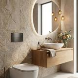 Gestell unterputzset Slim 024N für WC becken mit T taste Tytan
