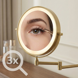 Mirror LED Glow Brush Gold