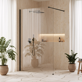 Параван за душ Rea Flexi Transparent / Black 120