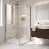 Akrylatbalja för dusch Rea Belmond vit 90x90 Chrome