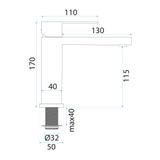 Waschbeckenarmatur Rea Arlo Black