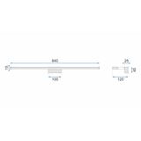 Bad Spiegelleuchte LED 18W 90CM APP371-1W chrome