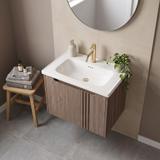 Bathroom vanity unit with sink Rea DB86-60L-1 Dark 60cm