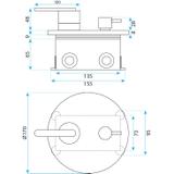 Shower system Rea Ontario Brush Nickel + BOX