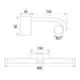 Bad LED-Wandleuchte APP1883-1W 40cm GOLD