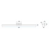 Bathroom Lamp Sconce LED Above the mirror 20W 100CM APP375-1W Black