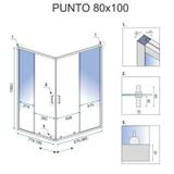 Tuš kabina Rea Punto 80x100