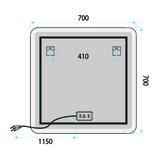 Spiegel LED 70x70cm TOP-2