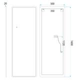 LUSTRO LED Classico 50x160cm Białe