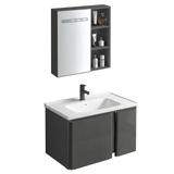Badezimmermöbel-Set mit Waschbecken Tula 60cm Grey